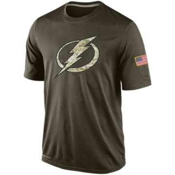 Nike Men's Tampa Bay Lightning Salute To Service KO Performance Dri-FIT T-Shirt - Olive