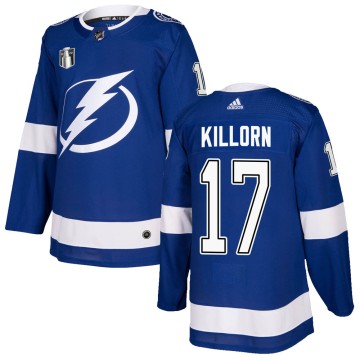 Authentic Adidas Men's Alex Killorn Tampa Bay Lightning Home 2022 Stanley Cup Final Jersey - Blue