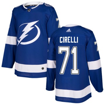 Authentic Adidas Men's Anthony Cirelli Tampa Bay Lightning Home Jersey - Blue