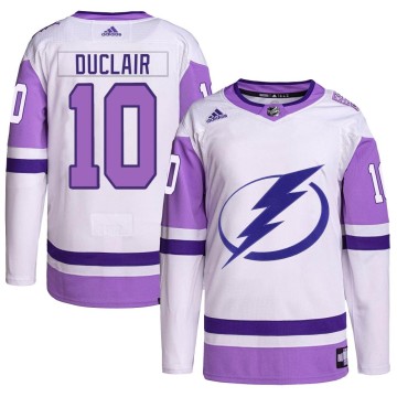 Authentic Adidas Men's Anthony Duclair Tampa Bay Lightning Hockey Fights Cancer Primegreen 2022 Stanley Cup Final Jersey - White