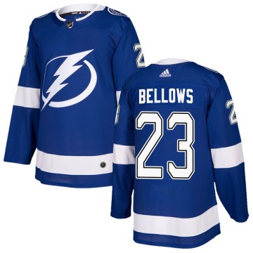 Authentic Adidas Men's Brian Bellows Tampa Bay Lightning Home Jersey - Blue