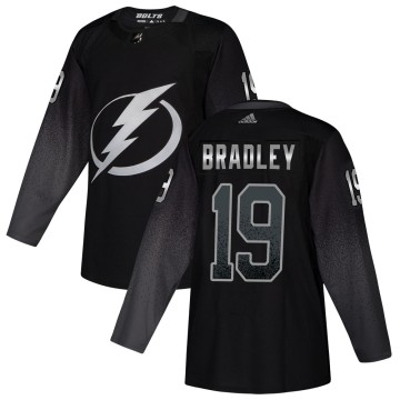 Authentic Adidas Men's Brian Bradley Tampa Bay Lightning Alternate Jersey - Black