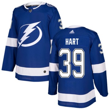 Authentic Adidas Men's Brian Hart Tampa Bay Lightning Home Jersey - Blue