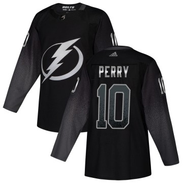 Authentic Adidas Men's Corey Perry Tampa Bay Lightning Alternate Jersey - Black