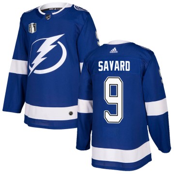Authentic Adidas Men's Denis Savard Tampa Bay Lightning Home 2022 Stanley Cup Final Jersey - Blue