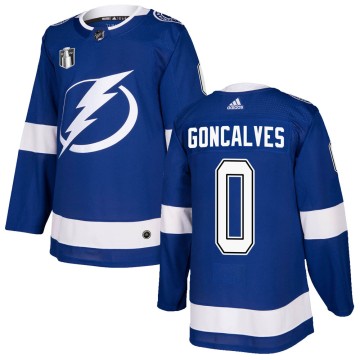 Authentic Adidas Men's Gage Goncalves Tampa Bay Lightning Home 2022 Stanley Cup Final Jersey - Blue