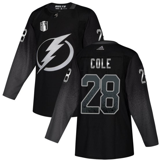 Authentic Adidas Men's Ian Cole Tampa Bay Lightning Alternate 2022 Stanley Cup Final Jersey - Black