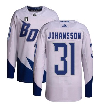 Authentic Adidas Men's Jonas Johansson Tampa Bay Lightning 2022 Stadium Series Primegreen 2022 Stanley Cup Final Jersey - White