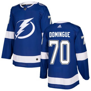 Authentic Adidas Men's Louis Domingue Tampa Bay Lightning Home Jersey - Blue