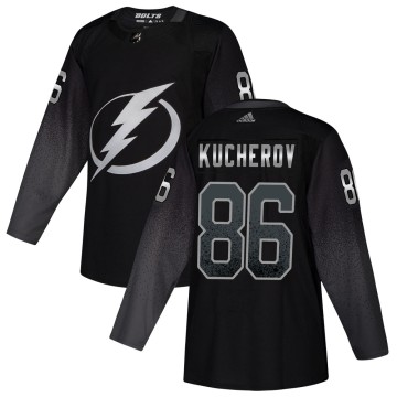 Authentic Adidas Men's Nikita Kucherov Tampa Bay Lightning Alternate Jersey - Black