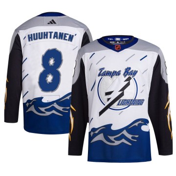 Authentic Adidas Men's Niko Huuhtanen Tampa Bay Lightning Reverse Retro 2.0 Jersey - White