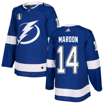 Authentic Adidas Men's Pat Maroon Tampa Bay Lightning Home 2022 Stanley Cup Final Jersey - Blue