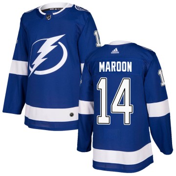 Authentic Adidas Men's Pat Maroon Tampa Bay Lightning Home Jersey - Blue