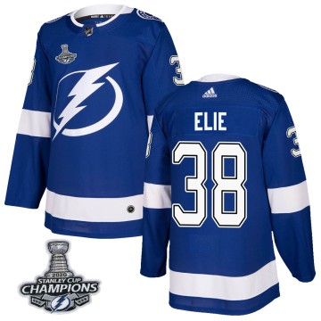 Authentic Adidas Men's Remi Elie Tampa Bay Lightning Home 2020 Stanley Cup Champions Jersey - Blue