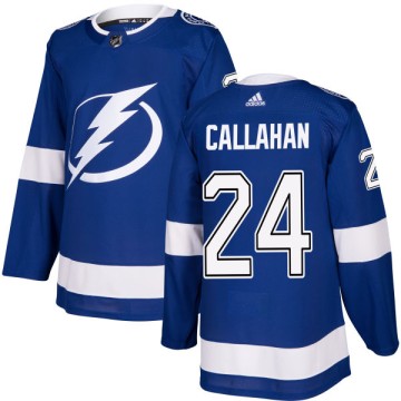 Authentic Adidas Men's Ryan Callahan Tampa Bay Lightning Jersey - Blue