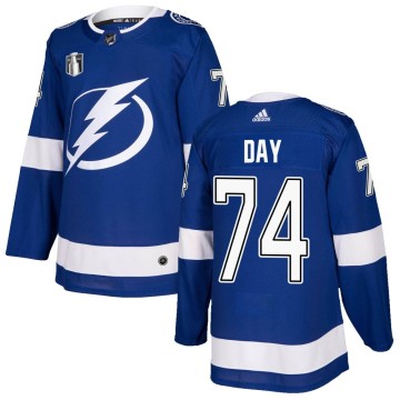 Authentic Adidas Men's Sean Day Tampa Bay Lightning Home 2022 Stanley Cup Final Jersey - Blue