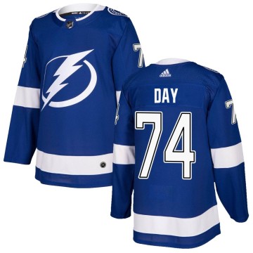 Authentic Adidas Men's Sean Day Tampa Bay Lightning Home Jersey - Blue
