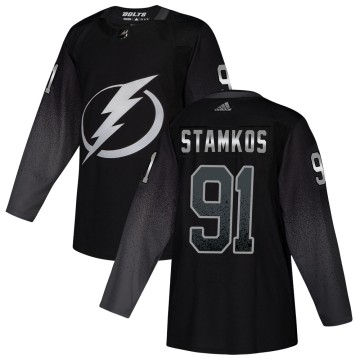 Authentic Adidas Men's Steven Stamkos Tampa Bay Lightning Alternate Jersey - Black