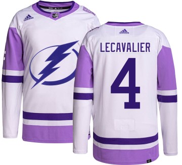 Authentic Adidas Men's Vincent Lecavalier Tampa Bay Lightning Hockey Fights Cancer Jersey -