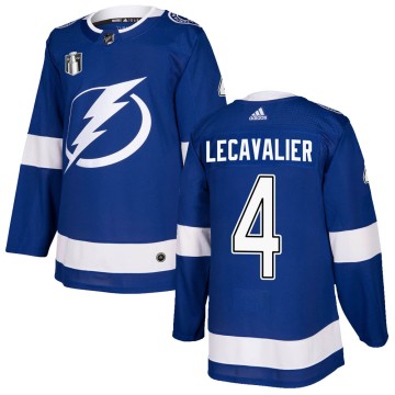 Authentic Adidas Men's Vincent Lecavalier Tampa Bay Lightning Home 2022 Stanley Cup Final Jersey - Blue