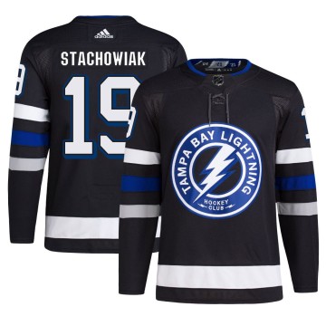 Authentic Adidas Men's Wojciech Stachowiak Tampa Bay Lightning Alternate Primegreen Jersey - Black