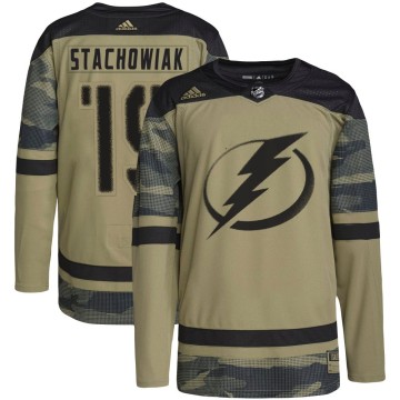 Authentic Adidas Men's Wojciech Stachowiak Tampa Bay Lightning Military Appreciation Practice Jersey - Camo