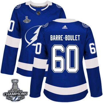 Authentic Adidas Women's Alex Barre-Boulet Tampa Bay Lightning Home 2020 Stanley Cup Champions Jersey - Blue
