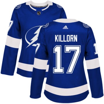 Authentic Adidas Women's Alex Killorn Tampa Bay Lightning Home Jersey - Royal Blue