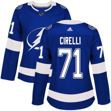 Authentic Adidas Women's Anthony Cirelli Tampa Bay Lightning Home Jersey - Blue