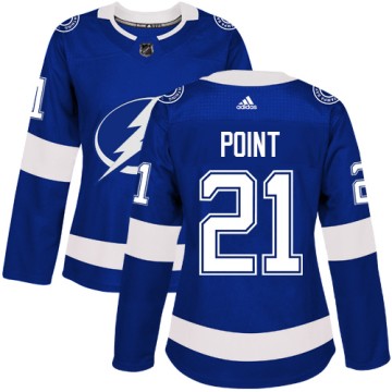 Authentic Adidas Women's Brayden Point Tampa Bay Lightning Home Jersey - Royal Blue