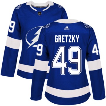 Authentic Adidas Women's Brent Gretzky Tampa Bay Lightning Home Jersey - Blue