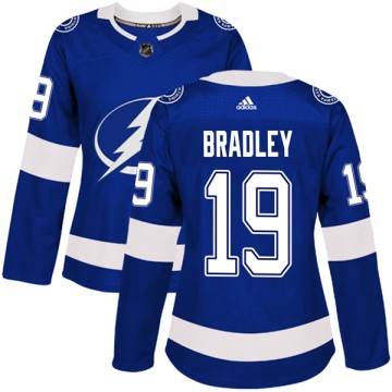 Authentic Adidas Women's Brian Bradley Tampa Bay Lightning Home Jersey - Blue