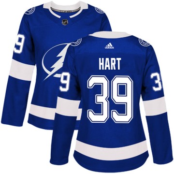 Authentic Adidas Women's Brian Hart Tampa Bay Lightning Home Jersey - Blue