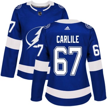 Authentic Adidas Women's Declan Carlile Tampa Bay Lightning Home Jersey - Blue