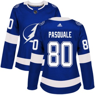 Authentic Adidas Women's Eddie Pasquale Tampa Bay Lightning Home Jersey - Blue
