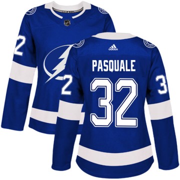 Authentic Adidas Women's Edward Pasquale Tampa Bay Lightning Home Jersey - Blue