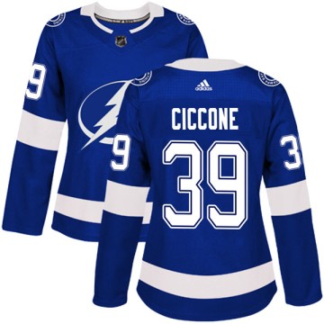 Authentic Adidas Women's Enrico Ciccone Tampa Bay Lightning Home Jersey - Blue