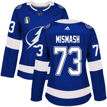 Authentic Adidas Women's Grant Mismash Tampa Bay Lightning Home 2022 Stanley Cup Final Jersey - Blue