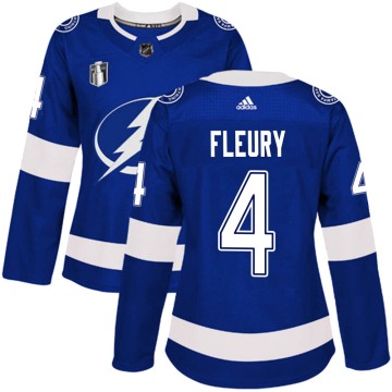 Authentic Adidas Women's Haydn Fleury Tampa Bay Lightning Home 2022 Stanley Cup Final Jersey - Blue