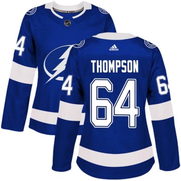 Authentic Adidas Women's Jack Thompson Tampa Bay Lightning Home Jersey - Blue