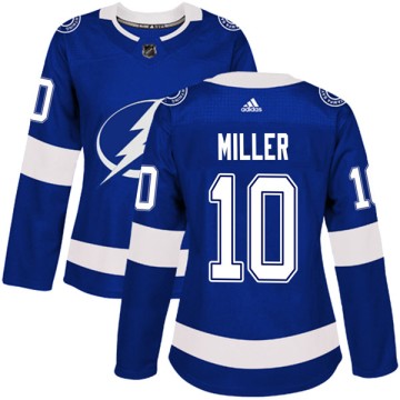 Authentic Adidas Women's J.T. Miller Tampa Bay Lightning Home Jersey - Blue
