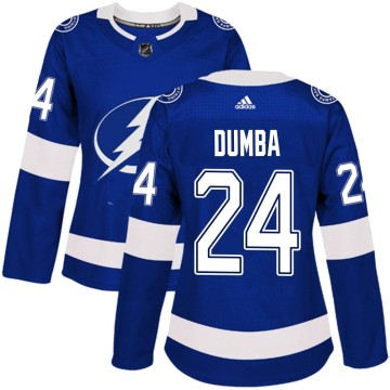 Authentic Adidas Women's Matt Dumba Tampa Bay Lightning Home Jersey - Blue