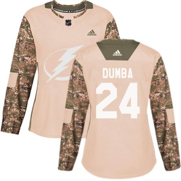 Authentic Adidas Women's Matt Dumba Tampa Bay Lightning Veterans Day Practice Jersey - Camo