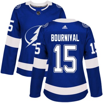 Authentic Adidas Women's Michael Bournival Tampa Bay Lightning Home Jersey - Blue