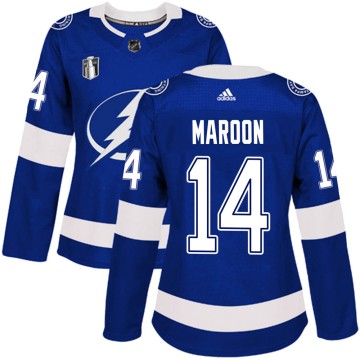 Authentic Adidas Women's Pat Maroon Tampa Bay Lightning Home 2022 Stanley Cup Final Jersey - Blue