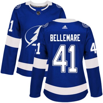 Authentic Adidas Women's Pierre-Edouard Bellemare Tampa Bay Lightning Home Jersey - Blue