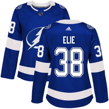 Authentic Adidas Women's Remi Elie Tampa Bay Lightning Home Jersey - Blue