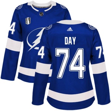 Authentic Adidas Women's Sean Day Tampa Bay Lightning Home 2022 Stanley Cup Final Jersey - Blue