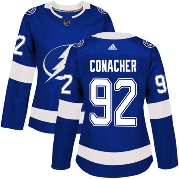 Authentic Adidas Women's Shane Conacher Tampa Bay Lightning Home Jersey - Blue