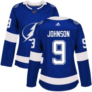 Authentic Adidas Women's Tyler Johnson Tampa Bay Lightning Home Jersey - Royal Blue